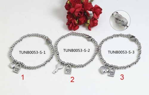 Stainless Steel Uno de 50 Bracelet-SN211224-TUNB0053-S-1-16