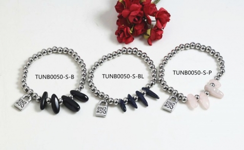 Stainless Steel Uno de 50 Bracelet-SN211224-TUNB0050-S-P-14