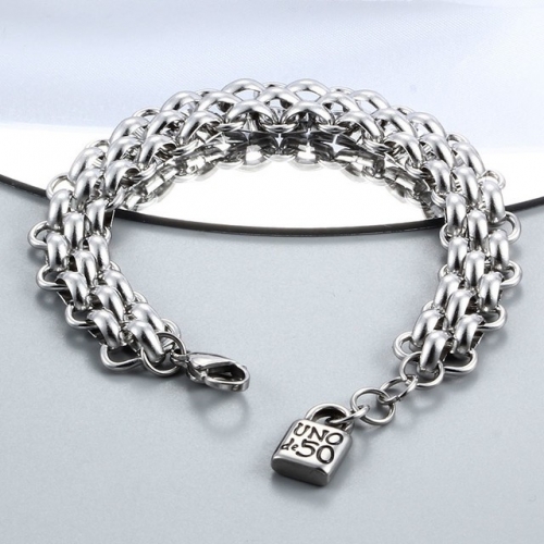 Stainless Steel Uno de 50 Bracelet-CH220105-P21RGAA