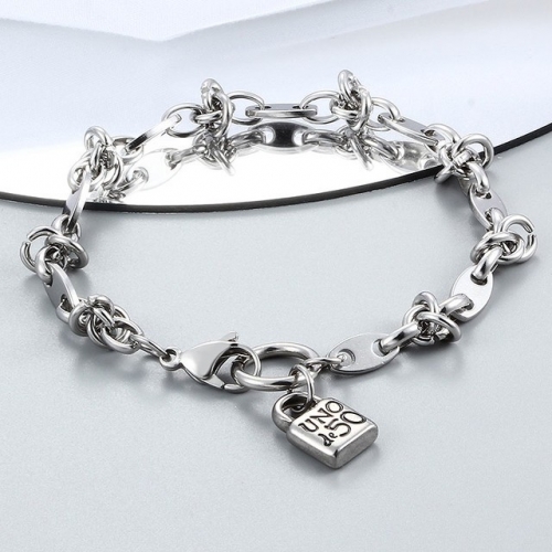 Stainless Steel Uno de 50 Bracelet-CH220105-P14EDRR