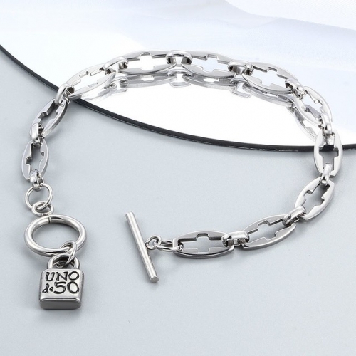 Stainless Steel Uno de 50 Bracelet-CH220115-P14HO33