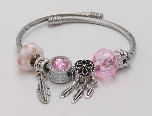 Stainless Steel Bracelet with alloy copper charms-DN220116-IMG_8119-9