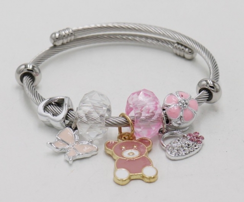 Stainless Steel Bracelet with alloy copper charms-DN220116-IMG_8137-9