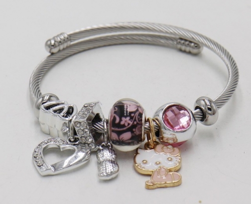 Stainless Steel Bracelet with alloy copper charms-DN220116-IMG_8144-9