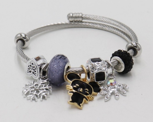 Stainless Steel Bracelet with alloy copper charms-DN220116-IMG_8133-9