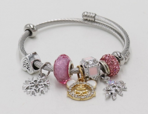 Stainless Steel Bracelet with alloy copper charms-DN220116-IMG_8128-9