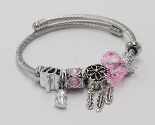 Stainless Steel Bracelet with alloy copper charms-DN220116-IMG_8122-9