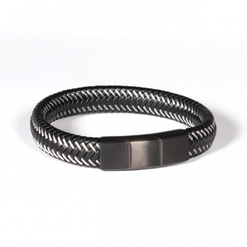 Stainless Steel Men Brand Bangle-HY220117-P21X4RG