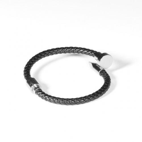 Stainless Steel Men Brand Bangle-HY220117-P17GRDE