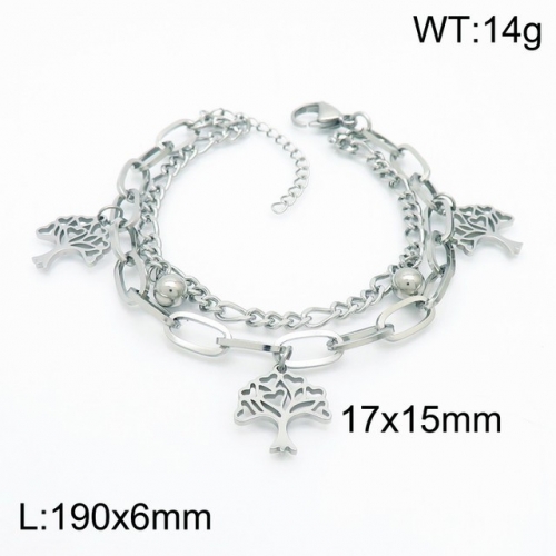 Stainless Steel Bracelet-kb153916-Z--12