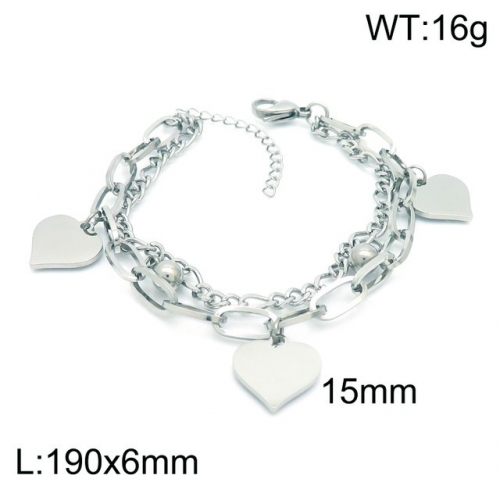 Stainless Steel Bracelet-kb153909-Z--12