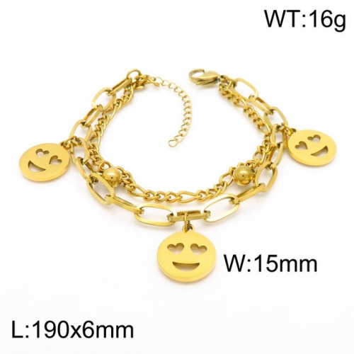 Stainless Steel Bracelet-kb153918-Z--18