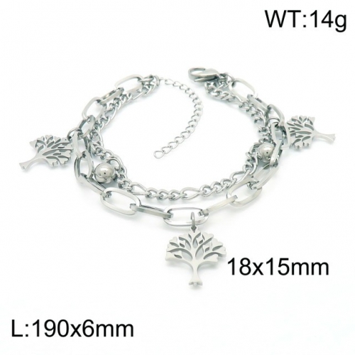 Stainless Steel Bracelet-kb153914-Z--12