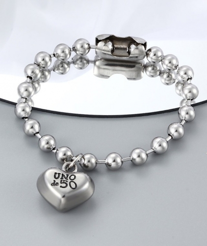 Stainless Steel Uno de 50 Bracelet-CH220223-P11CRF