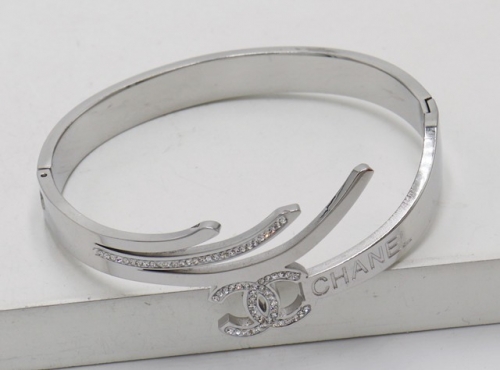 Stainless Steel Brand Bangle-SHK220304-IMG_8341