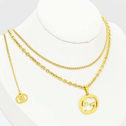 Stainless Steel Brand Necklace-RR220307-Rrx0456-18