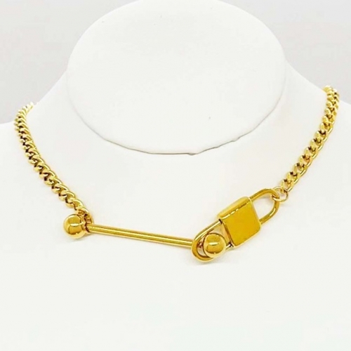 Stainless Steel Brand Necklace-RR220307-Rrx0454-18