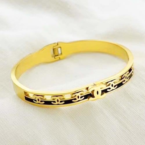 Stainless Steel Brand Bangle-RR220307-Rrs04018-24