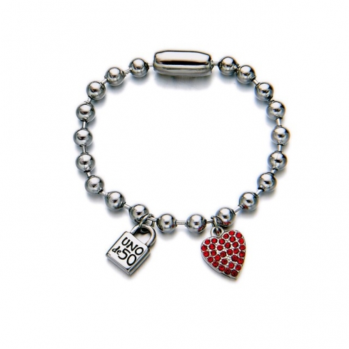 Stainless Steel Uno de 50 Bracelet-HF220311-UNSL2210-15