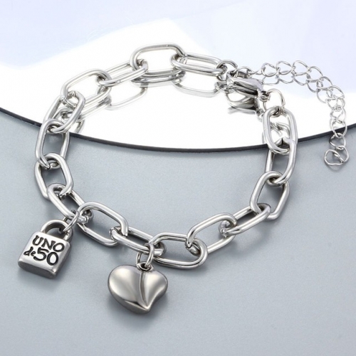 Stainless Steel Uno de 50 Bracelet-CH220311-P12VBC