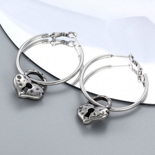 Stainless Steel Uno de 50 Earrings-CH220311-P9IEJD