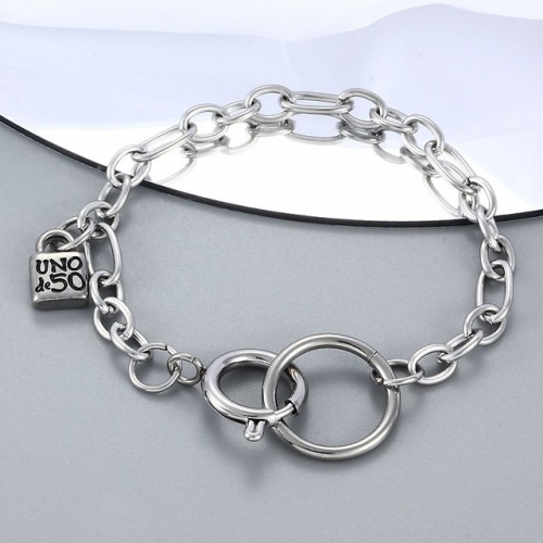 Stainless Steel Uno de 50 Bracelet-CH220311-P12XZD