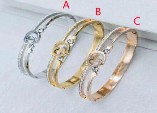 Stainless Steel Brand Bangle-photo shows-B