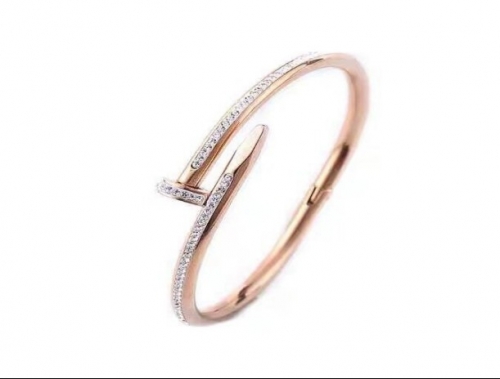 Stainless Steel Brand Bangle-XG220316-P18GH