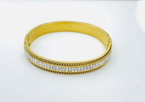 Stainless Steel Brand Bangle-XG220316-P20KL