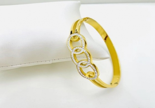 Stainless Steel Brand Bangle-XG220316-P18D