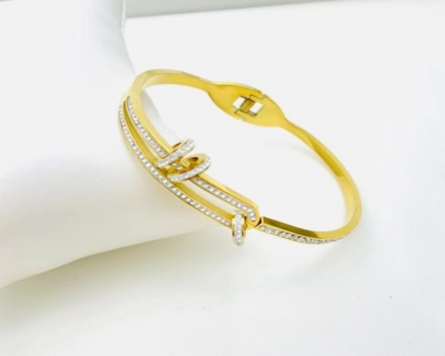 Stainless Steel Brand Bangle-XG220316-P18F