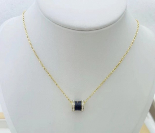 Stainless Steel Brand Necklace-XG220316-P12HG