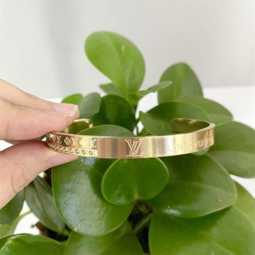 Stainless Steel Brand Bangle-HY220322-P14K