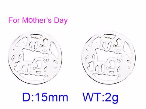 Stainless Steel Mother Earrings-KK220322-KE68764-K-5