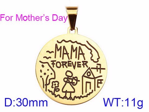 Stainless Steel Mother Pendant-KK220322-KP54549-K-8