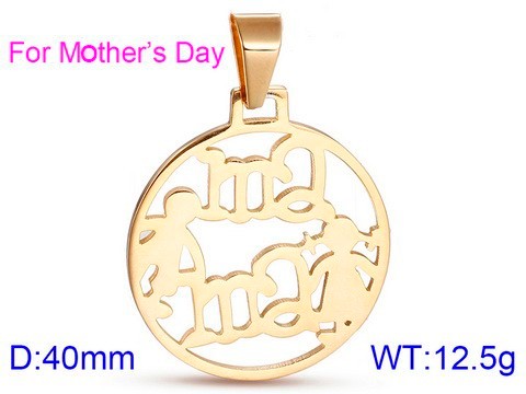 Stainless Steel Mother Pendant-KK220322-KP54547-K-8