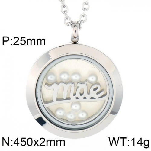 Stainless Steel Mother Necklace-KK220322-KN35370-K-16