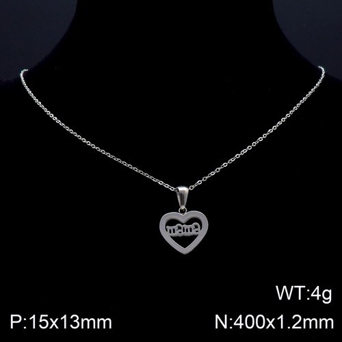 Stainless Steel Mother Necklace-KK220322-KN89585-K-4