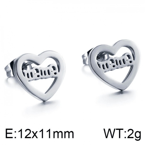 Stainless Steel Mother Earrings-KK220322-KE86557-K-4