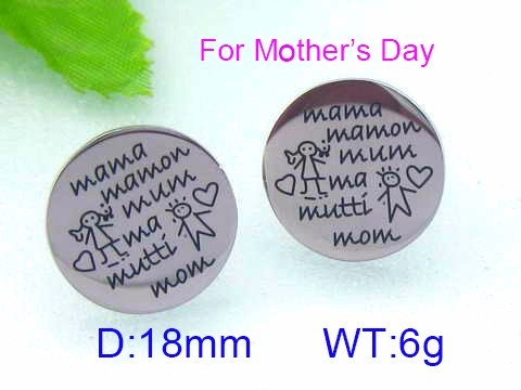 Stainless Steel Mother Earrings-KK220322-KE68773-K-7