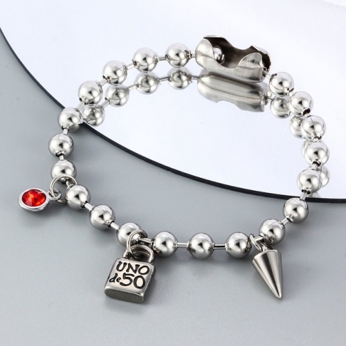 Stainless Steel Uno de 50 Bracelet-CH220330-P12CES