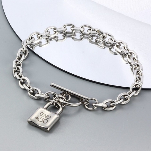 Stainless Steel Uno de 50 Bracelet-CH220330-P12CRF