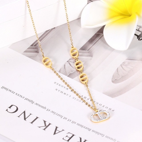 Stainless Steel Brand Necklace-HY220412-P16A