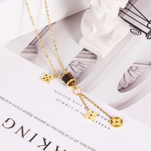 Stainless Steel Brand Necklace-HY220412-P15X