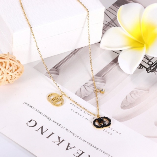 Stainless Steel Brand Necklace-HY220412-P15Y