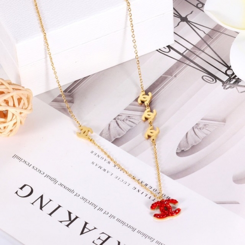 Stainless Steel Brand Necklace-HY220412-P16Y