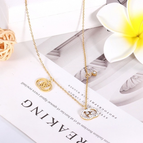 Stainless Steel Brand Necklace-HY220412-P15R