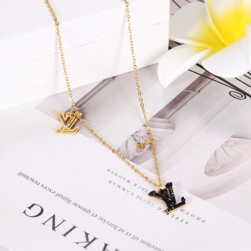 Stainless Steel Brand Necklace-HY220412-P15d