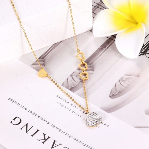 Stainless Steel Brand Necklace-HY220412-P16S