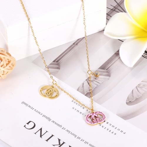 Stainless Steel Brand Necklace-HY220412-P15T